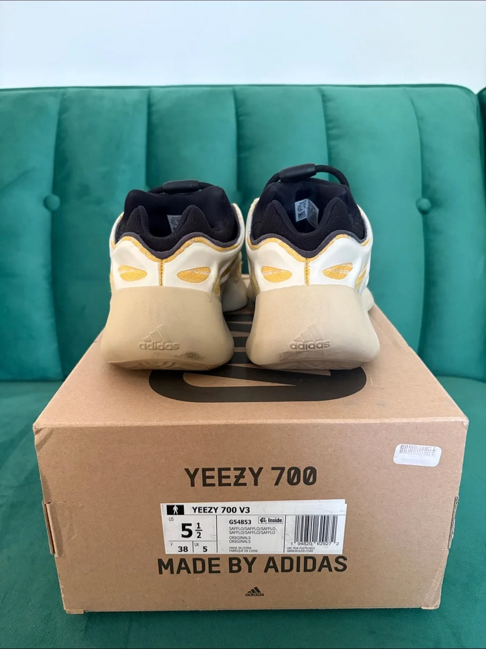adidas Yeezy 700 V3 Men’s Sneakers — Yellow, Cream, Black